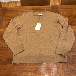 NWT A New Day Fine Gauge Crewneck Sweater, Camel, Small